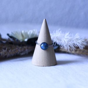 Bague apatite bleue